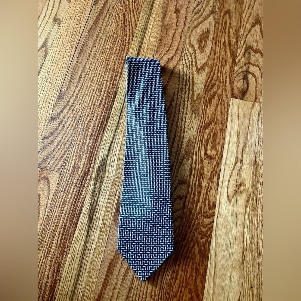 Brooks Brothers Silk Tie - Brown and Blue Geometric Shape Pattern